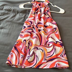 Express Multicolor Swirl Halter Tank